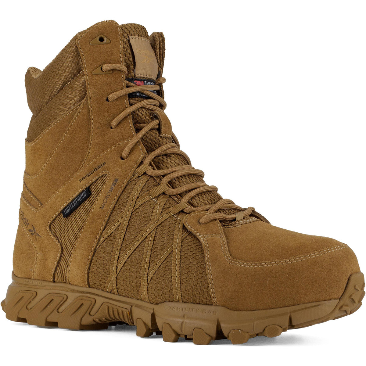 Reebok Men's Trailgrip Tactical 8" Composite Toe Waterproof Tactical Boot- Coyote- RB3461 8 / Medium / Coyote - Overlook Boots