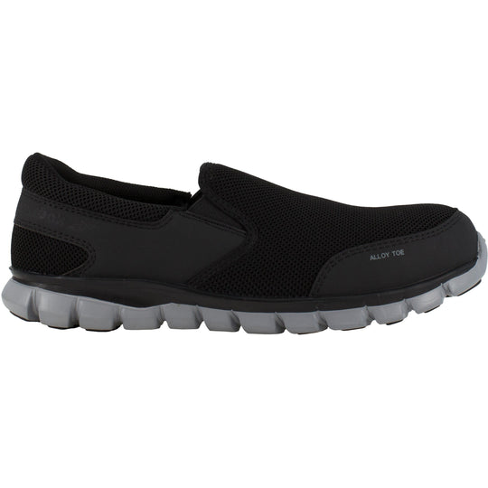 Reebok Men's Sublite Cushion Alloy Toe Athletic Work Shoe- Black- RB4037 - Overlook Boots