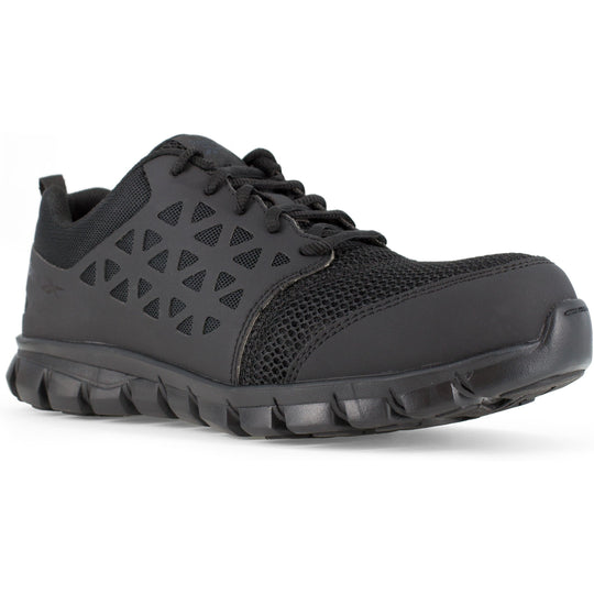 Reebok Men's Sublite Cushion Comp Toe Athletic Work Shoe - Black - RB4039 7 / Medium / Black - Overlook Boots