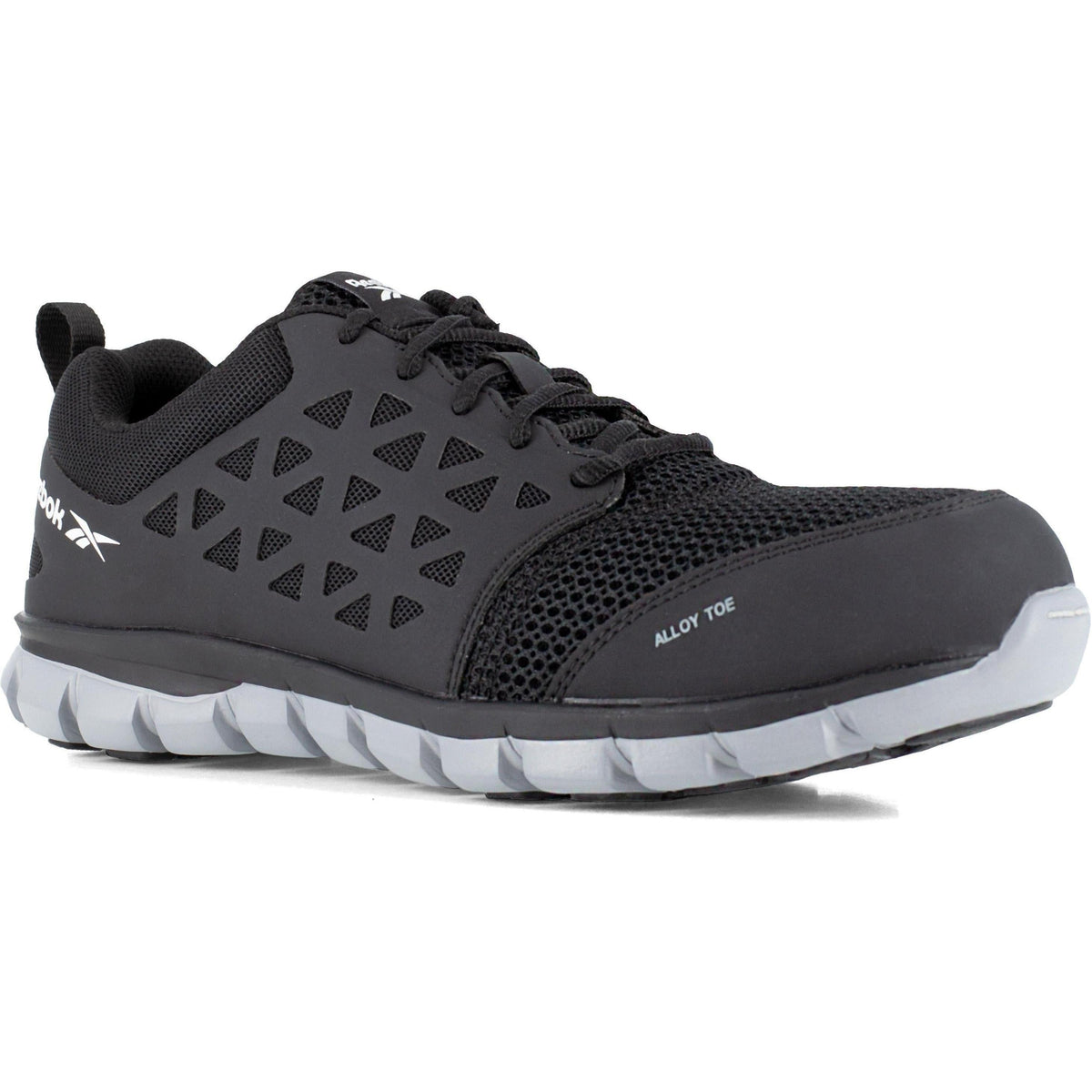 Reebok Men's Sublite Cushion Alloy Toe Athletic Work Shoe - Black - RB4041 4 / Medium / Black - Overlook Boots