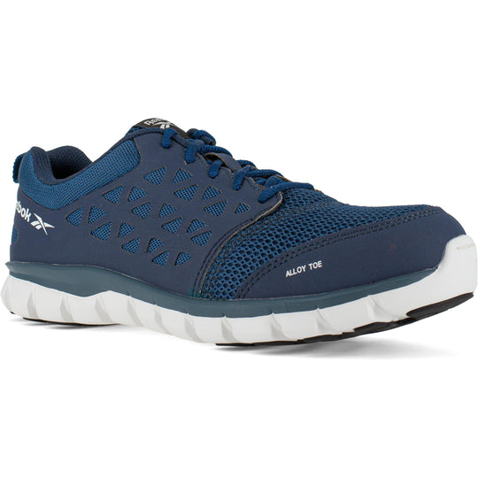 Reebok Men's Sublite Cushion Alloy Toe Athletic Work Shoe - Navy - RB4043 7 / Medium / Navy - Overlook Boots