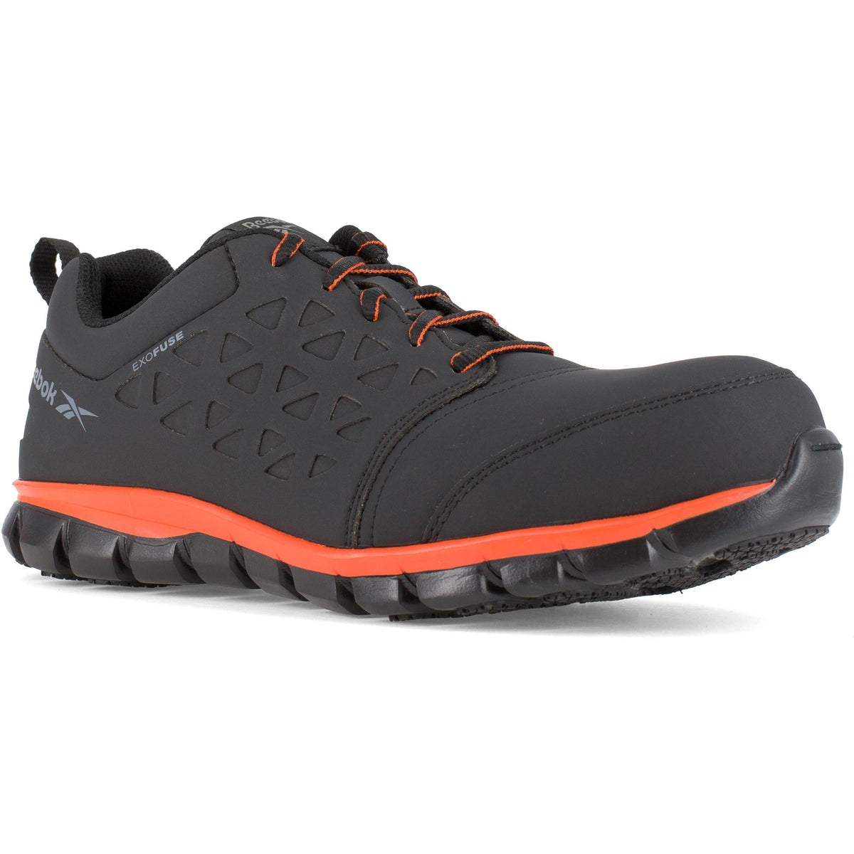 Reebok Men's Sublite Cushion Composite Toe Athletic Work Shoe- Black- RB4050 7 / Medium / Black - Overlook Boots
