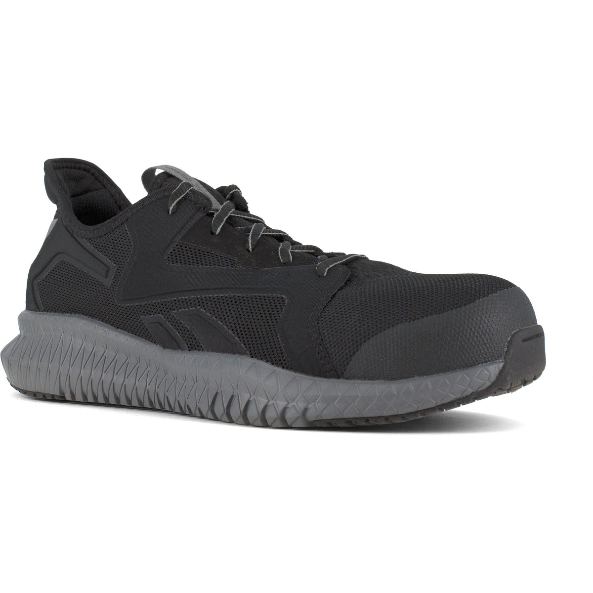Reebok Men's Flexagon 3.0 Composite Toe Athletic Work Shoe- Black- RB4064 4 / Medium / Black - Overlook Boots