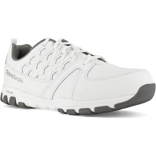 Reebok Men's Sublite Steel Toe Athletic Work Shoe - White - RB4443 4 / Medium / White - Overlook Boots