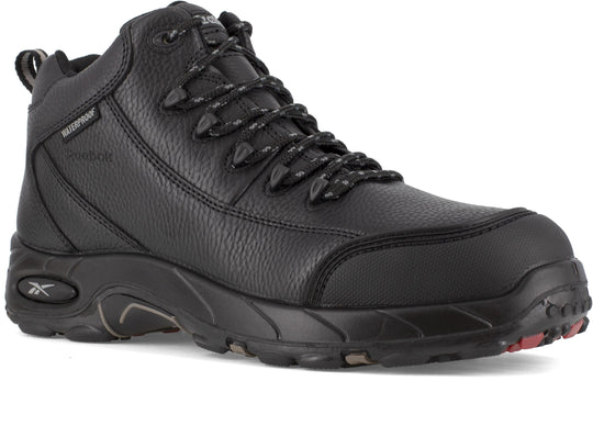 Reebok Men's Tiahawk Composite Toe Waterproof Sport Work Boot - Black - RB4555 4 / Medium / Black - Overlook Boots