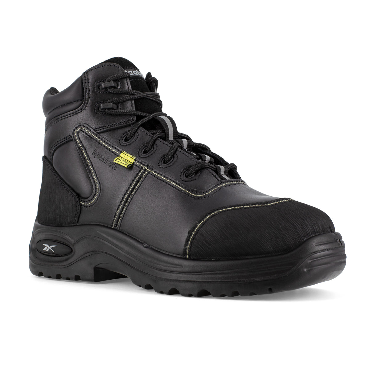 Reebok Women's Trainex 6" Composite Toe CushGuard Sport Work Boot - Black - RB655 6 / Medium / Black - Overlook Boots