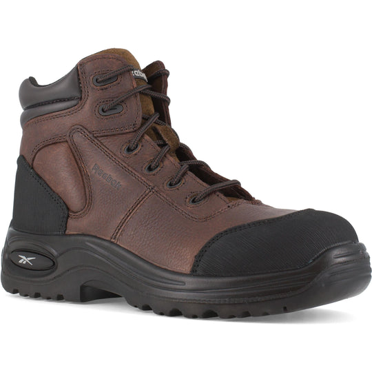 Reebok Men's Trainex 6" Composite Toe Sport Work Boot- Brown- RB7755 4 / Medium / Brown - Overlook Boots