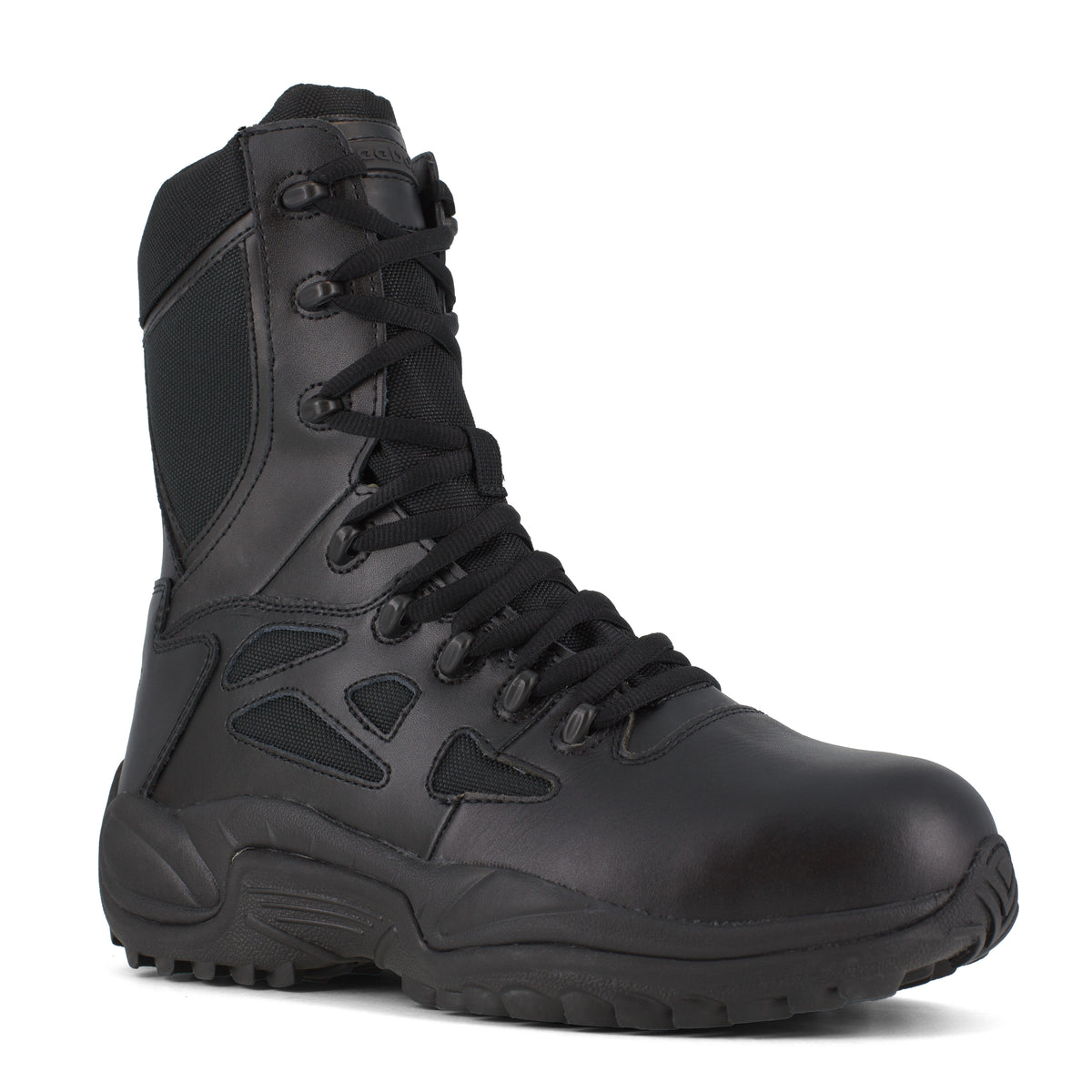 Reebok Women's Rapid Response RB 8" Composite Toe Stealth Duty Work Boot - Black - RB874 6 / Medium / Black - Overlook Boots