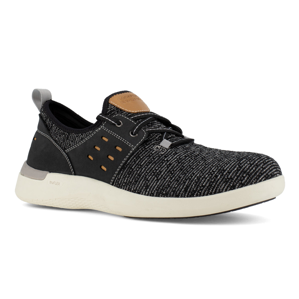 Rockport Men's TruFlex Composite Toe Two Eye Tie Sneaker Work Shoe - Black - RK4689 7 / Medium / Black - Overlook Boots