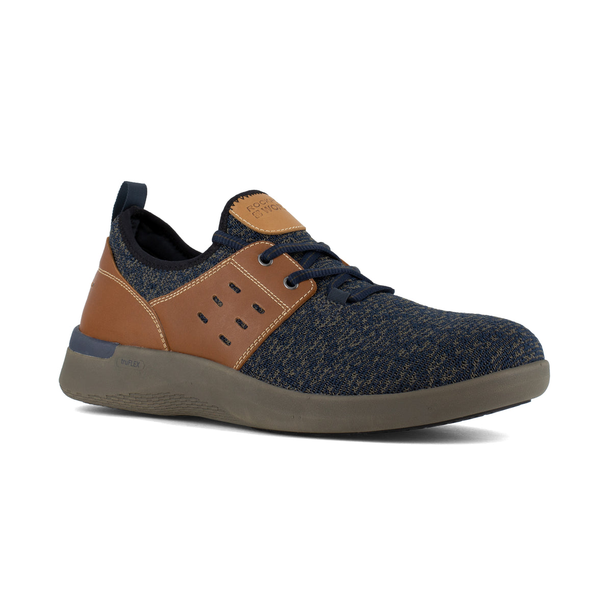 Rockport Men's TruFlex Composite Toe Two Eye Tie Sneaker Work Shoe - Tan - RK4691 7 / Medium / Blue - Overlook Boots