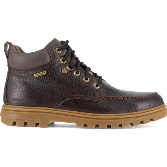 Rockport Men's Moccasin Alloy Toe Waterproof Slip Resist Work Boot - Brown - RK6710 - Overlook Boots