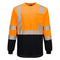 Portwest Hi-Vis Two-Tone Long Sleeve T-Shirt - Orange/Black - 12 PACK - S197 Medium / Orange - Overlook Boots