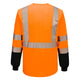 Portwest Hi-Vis Two-Tone Long Sleeve T-Shirt - Orange/Black - 12 PACK - S197 - Overlook Boots