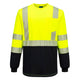 Portwest Hi-Vis Two-Tone Long Sleeve T-Shirt - Yellow/Black - 12 PACK - S197 Medium / Yellow - Overlook Boots