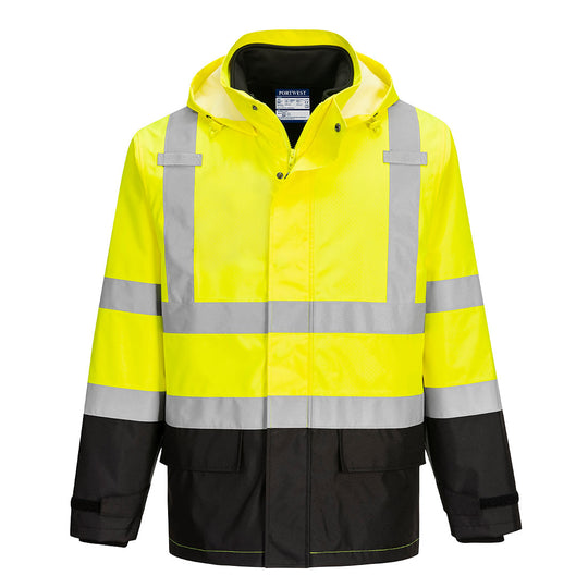 Portwest Hi-Vis 3-in-1 Contrast Traffic Jacket - Yellow/Black - S362 Small / Yellow - Overlook Boots