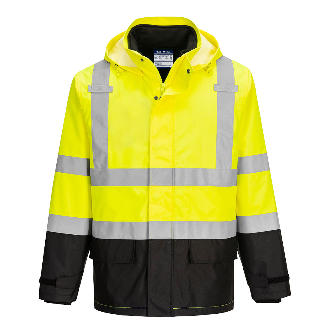 Portwest Hi-Vis 3-in-1 Contrast Traffic Jacket - Yellow/Black - S362 Small / Yellow - Overlook Boots
