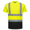 Portwest Hi-Vis Two-Tone Contrast T-Shirt - Yellow/Black - 12 PACK - S378 Medium / Yellow - Overlook Boots