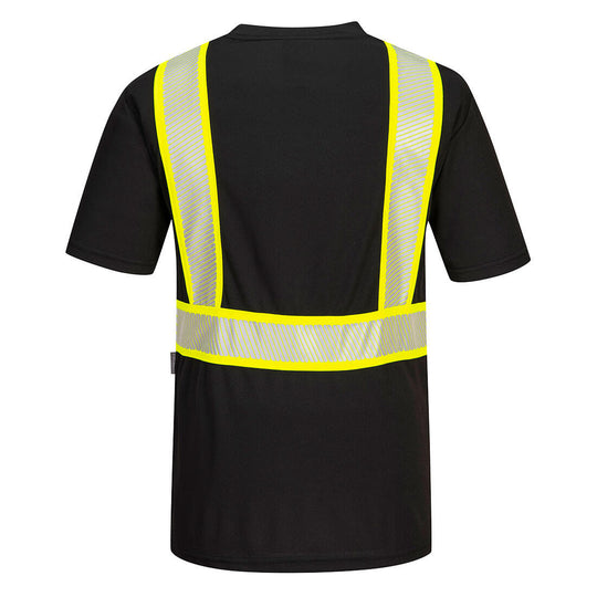 Portwest Iona Plus Enhanced T-Shirt - Black - 12 PACK - S396 - Overlook Boots
