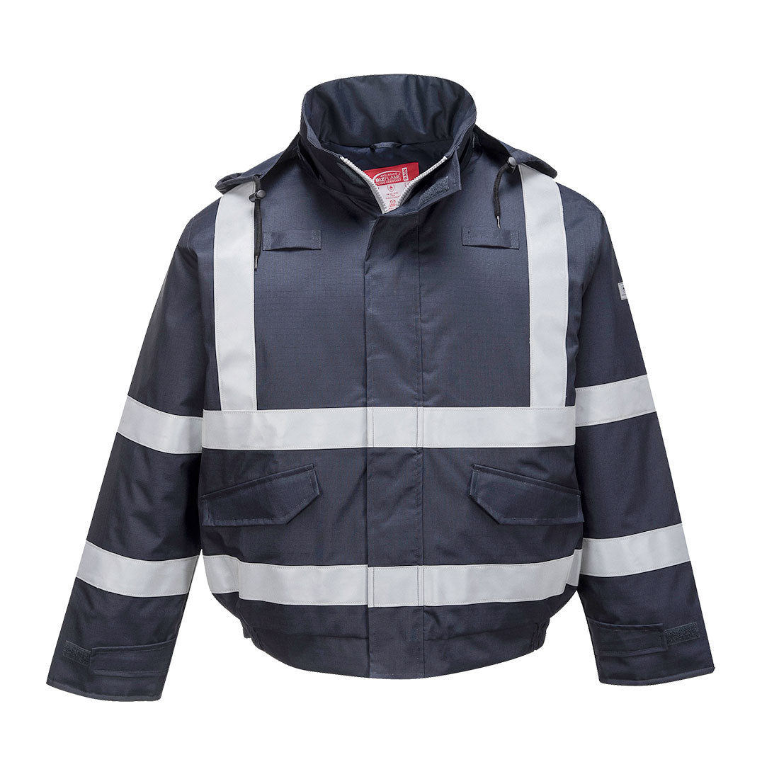 Portwest Bizflame Rain Insulated FR Bomber Jacket - Navy - S783 Small / Blue / Navy - Overlook Boots