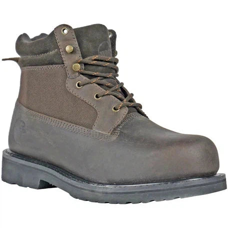 Hoss Scout Bota de Servicio para Hombre, Punta de Acero - Café - 60215