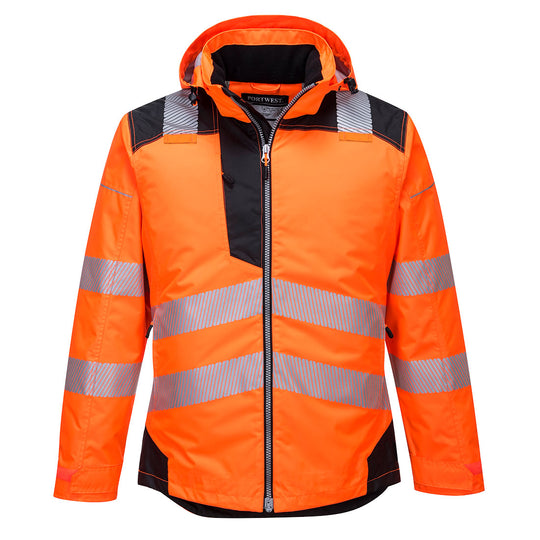 Portwest PW3 Hi-Vis Winter Jacket - Orange/Black - T400 Small / Orange - Overlook Boots