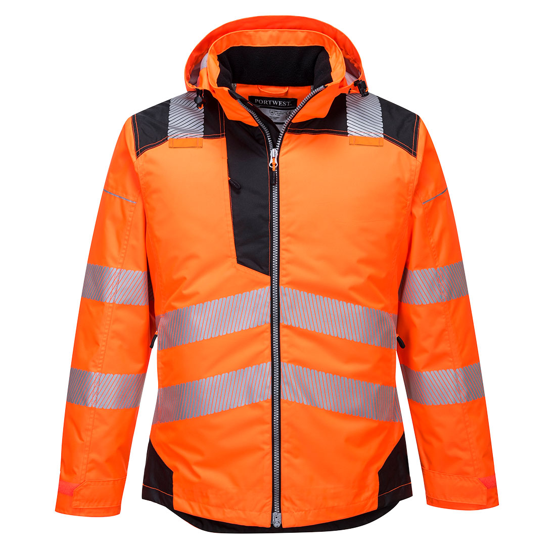 Portwest PW3 Hi-Vis Winter Jacket - Orange/Black - T400 Small / Orange - Overlook Boots