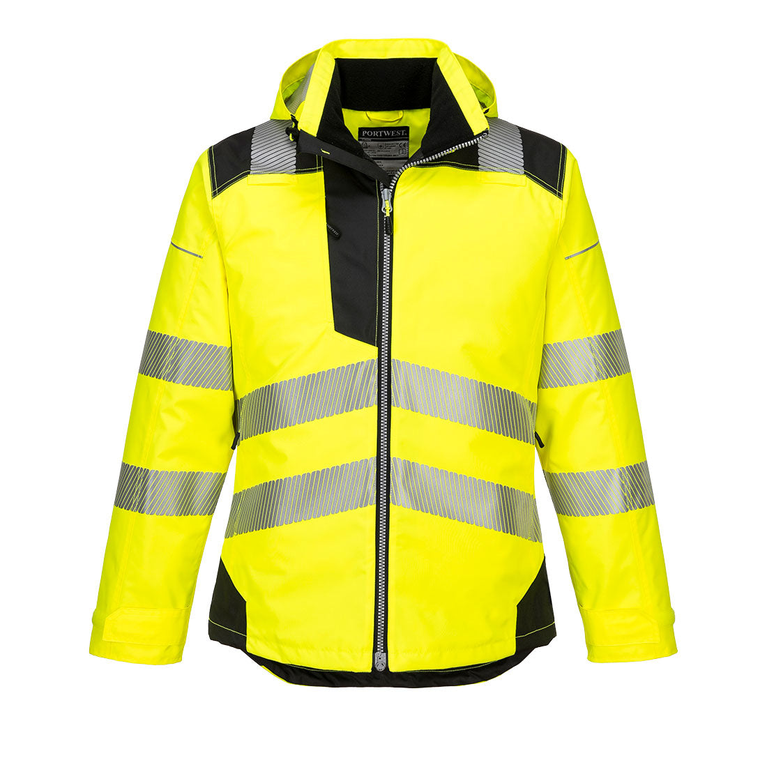 Portwest PW3 Hi-Vis Winter Jacket - Yellow/Black - T400 Small / Yellow - Overlook Boots