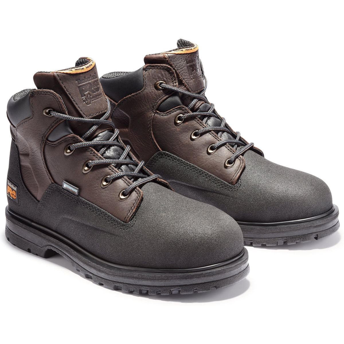 Timberland PRO Men's Powerwelt 6" Steel Toe Waterproof Work Boot - Brown - TB147001242 7 / Medium / Brown - Overlook Boots