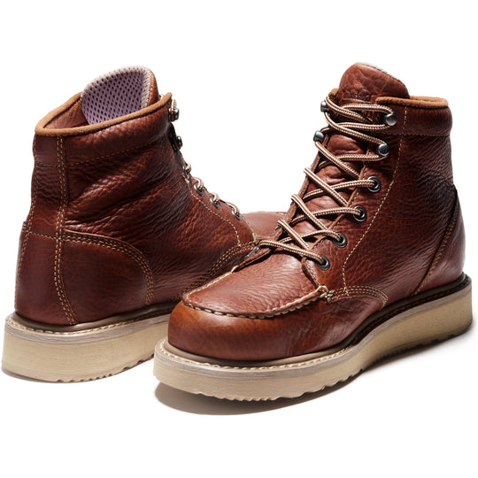 Timberland PRO Men's Barstow Wedge 6" Soft Toe Work Boot - Rust - TB189647214 - Overlook Boots