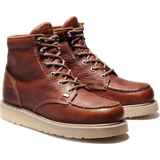 Timberland PRO Men's Barstow Wedge 6" Soft Toe Work Boot - Rust - TB189647214 7 / Medium / Rust - Overlook Boots