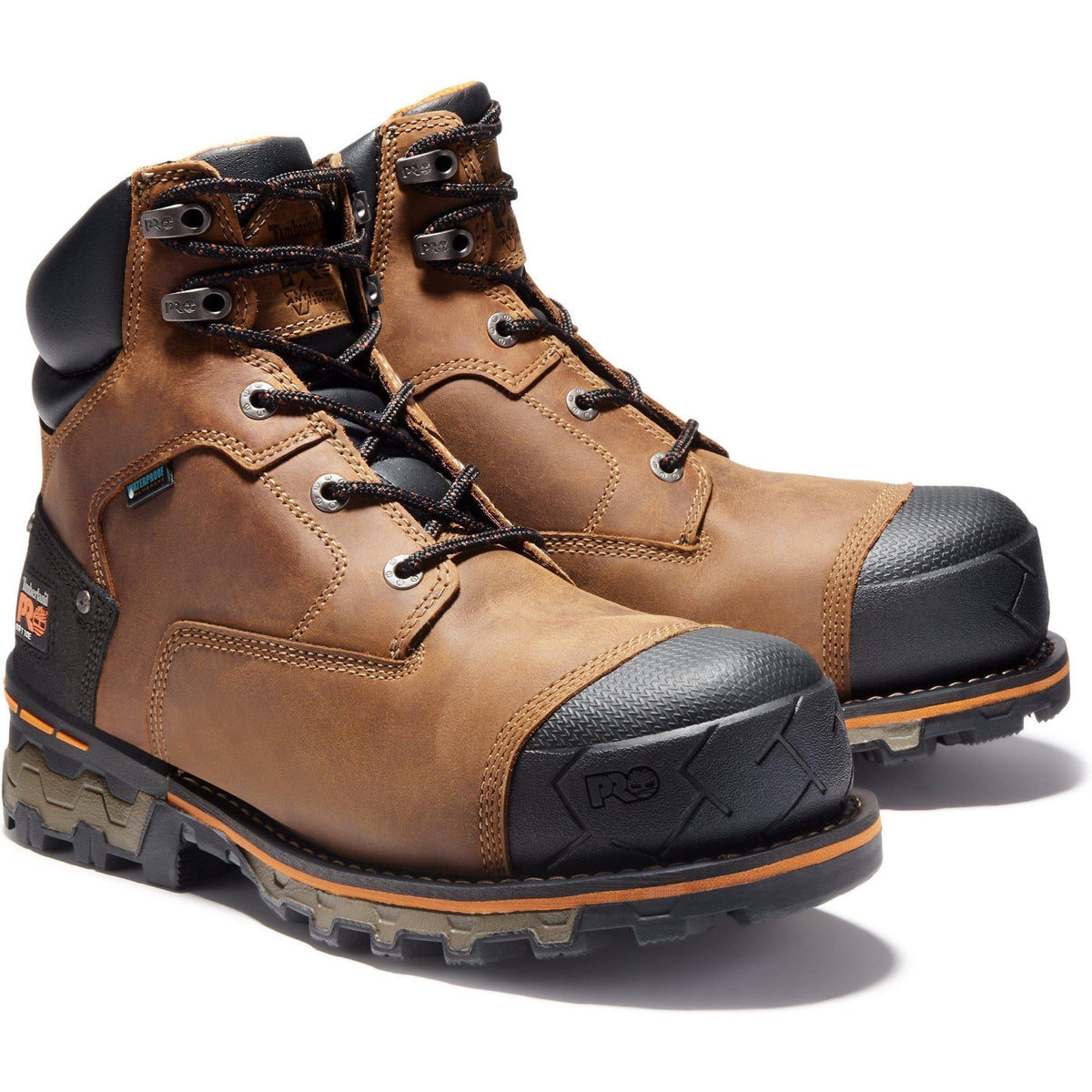Timberland PRO Men's Boondock 6" Soft Toe Work Boot Brown TB192673214 7 / Medium / Brown Oiled Distressed - Overlook Boots