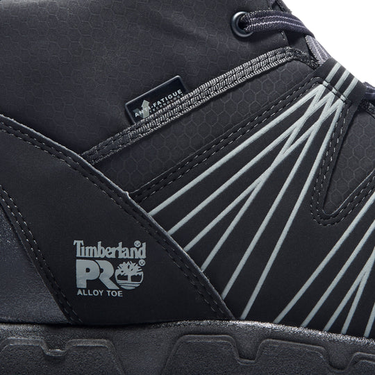 Timberland Pro Men's Powertrain Alloy Toe SD+ Mid Work Boot - Black - TB1A11QF001 - Overlook Boots