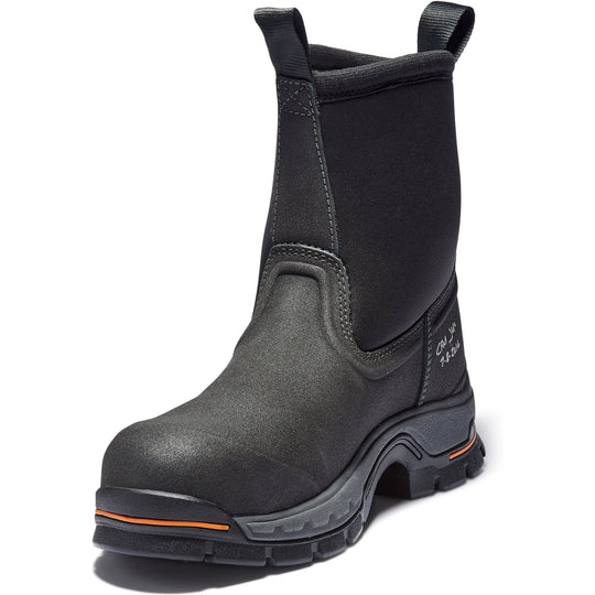 Timberland PRO Men's Stockdale 8" Alloy Toe Waterproof Pull-on Work Boot - Black - TB1A1AXG001 - Overlook Boots