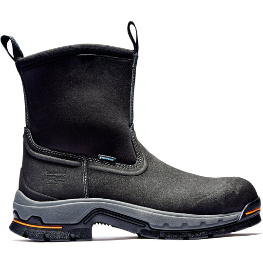 Timberland PRO Men's Stockdale 8" Alloy Toe Waterproof Pull-on Work Boot - Black - TB1A1AXG001 - Overlook Boots