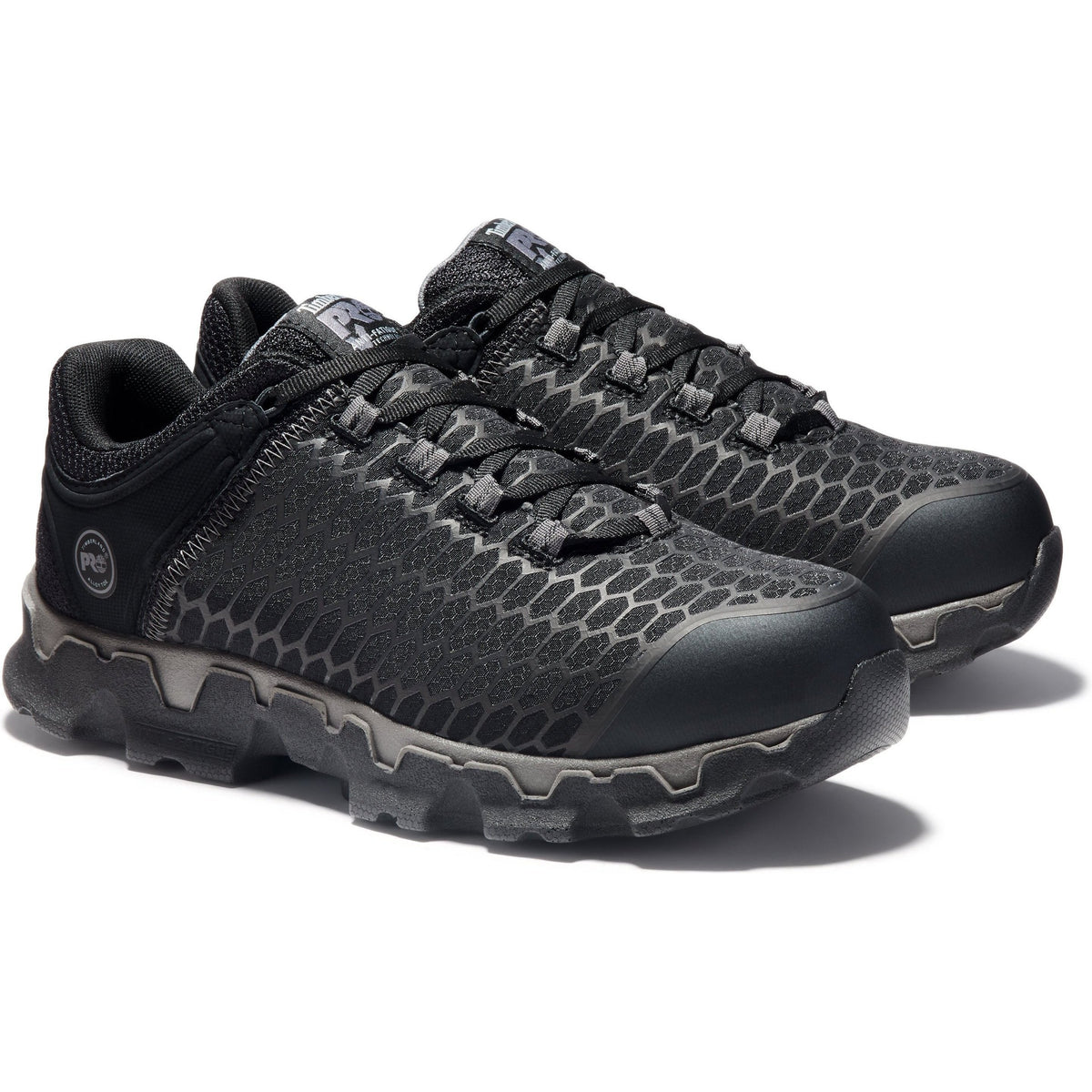 Timberland Pro Men's Powertrain Sport Alloy Toe SD+ Work Shoe - Black - TB1A1B6U001 7 / Medium / Black Ripstop Nylon - Overlook Boots