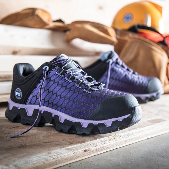 Timberland PRO Women's Powertrain Sport Alloy Toe SD+ Work Shoe - Black/Purple - TB1A1H1S001 - Overlook Boots
