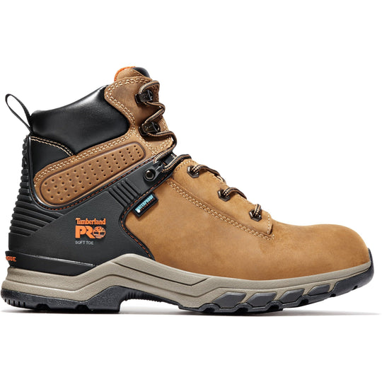 Timberland PRO Men's Hypercharge 6" Soft Toe Waterproof Work Boot - Brown - TB1A1Q56214 - Overlook Boots