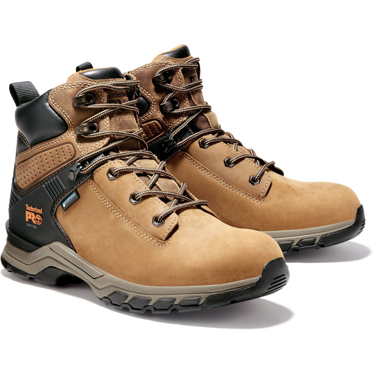 Timberland PRO Men's Hypercharge 6" Soft Toe Waterproof Work Boot - Brown - TB1A1Q56214 7 / Medium / Brown - Overlook Boots