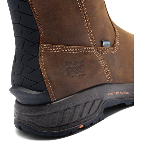 Timberland PRO Men's Helix Heavy Duty Composite Toe Waterproof Wellington Work Boot - Brown - TB1A1XFX214 - Overlook Boots