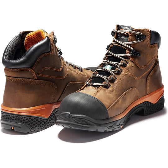Timberland PRO Men's Bosshog 6" Composite Toe Waterproof Work Boot - Brown/Orange - TB1A1XK1214 - Overlook Boots