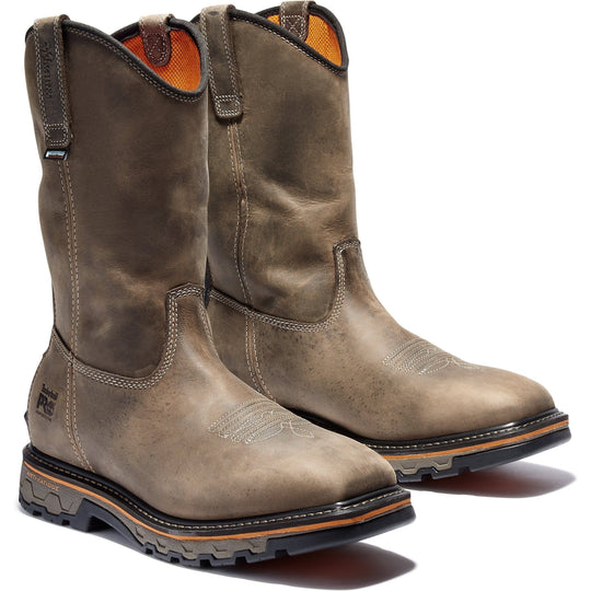 Timberland Pro Men's True Grit Soft Toe Waterproof Western Work Boot- TB1A24AJ214 7 / Medium / Brown - Overlook Boots