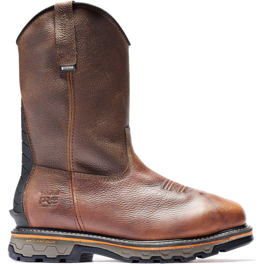 Timberland Pro Men's True Grit 10" Composite Toe Waterproof Internal Met Guard Pull-On Work Boot - Brown - TB1A25F5214 - Overlook Boots