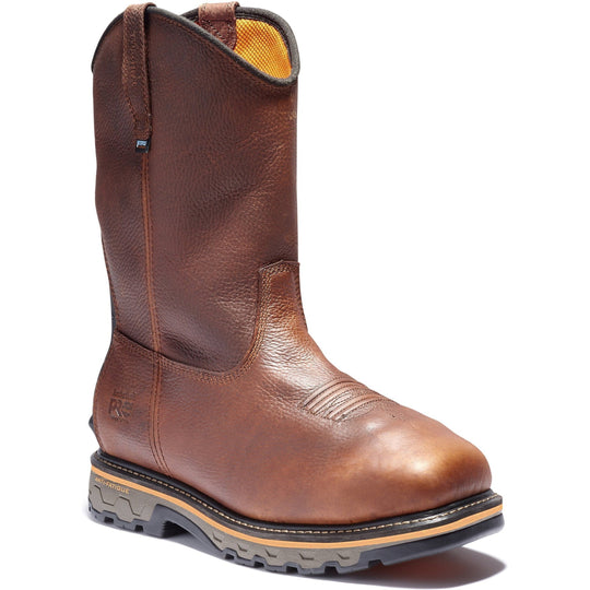 Timberland Pro Men's True Grit 10" Composite Toe Waterproof Internal Met Guard Pull-On Work Boot - Brown - TB1A25F5214 - Overlook Boots