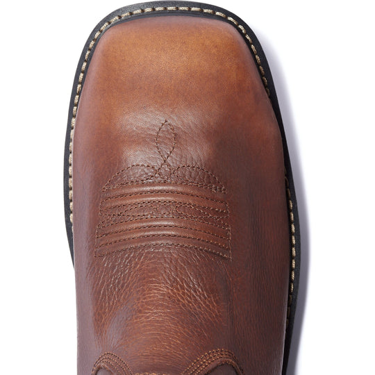 Timberland Pro Men's True Grit 10" Composite Toe Waterproof Internal Met Guard Pull-On Work Boot - Brown - TB1A25F5214 - Overlook Boots