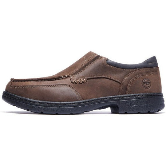 Timberland PRO Men's Branston Alloy Toe ESD Slip-On Moc Toe Work Shoe - Brown - TB191694214 - Overlook Boots