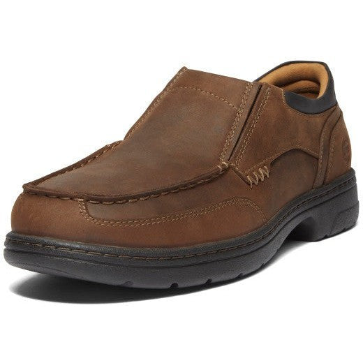 Timberland PRO Men's Branston Alloy Toe ESD Slip-On Moc Toe Work Shoe - Brown - TB191694214 - Overlook Boots