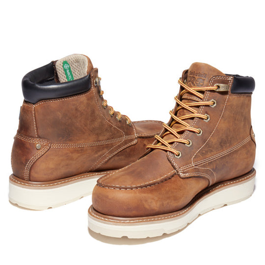 Timberland PRO Men's Gridworks 6" Soft Toe Waterproof Work Boot - Golden Brown - TB1A2AXR214 - Overlook Boots