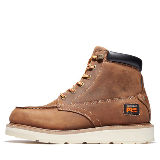 Timberland PRO Men's Gridworks 6" Soft Toe Waterproof Work Boot - Golden Brown - TB1A2AXR214 - Overlook Boots