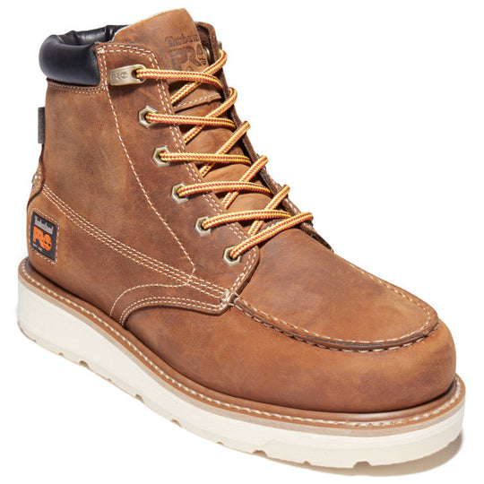 Timberland PRO Men's Gridworks 6" Soft Toe Waterproof Work Boot - Golden Brown - TB1A2AXR214 - Overlook Boots
