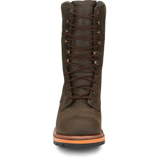 Chippewa Men's Thunderstruck 10" Soft Toe Work Boot - Brown - TH1032  - Overlook Boots